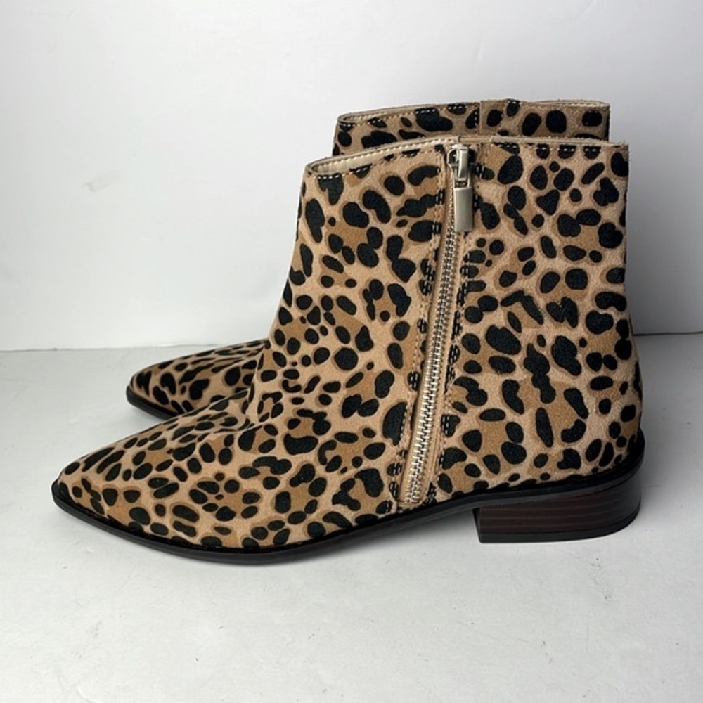 Sole Society Cadyna Leopard Ankle Boots 7.5 - Picture 5 of 8